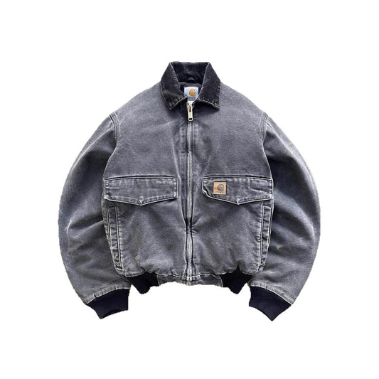 Washed denim jacket for men