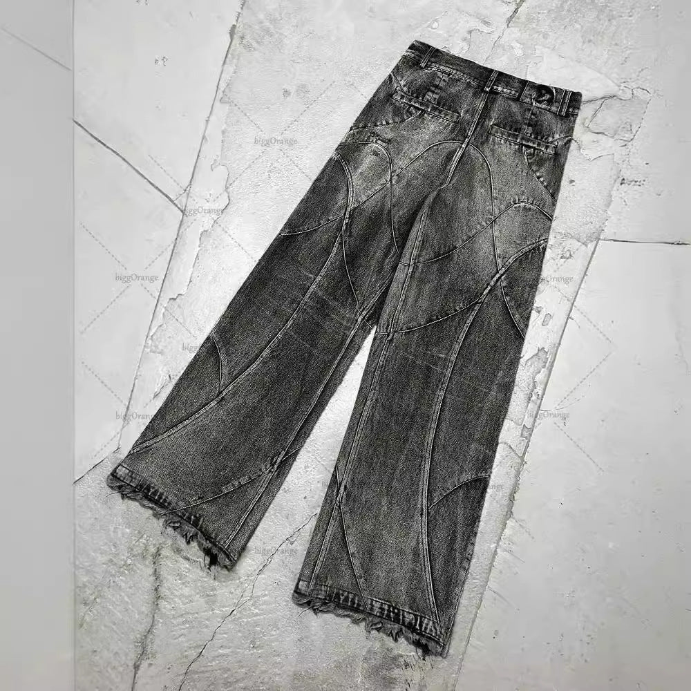 Y2K Retro Distressed Vintage washed jeans
