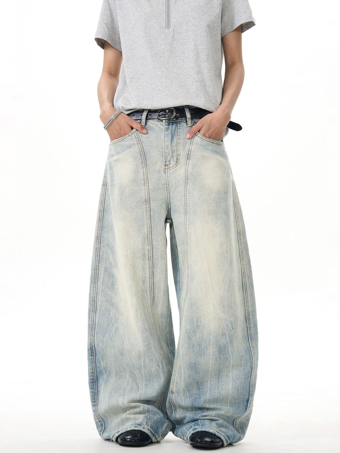 Baggy-style vintage denim