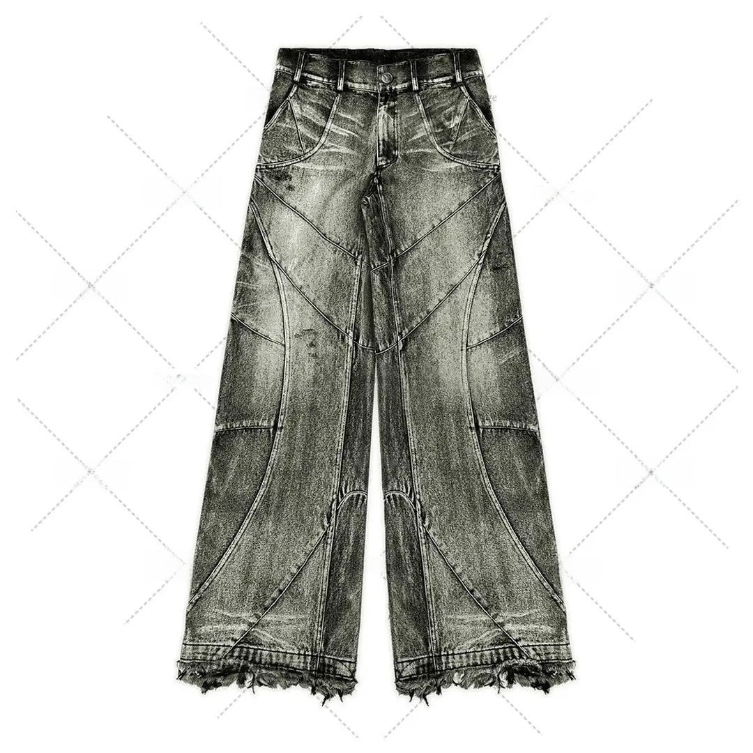 Y2K Retro Distressed Vintage washed jeans