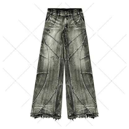 Y2K Retro Distressed Vintage washed jeans
