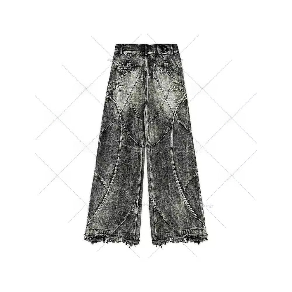 Y2K Retro Distressed Vintage washed jeans