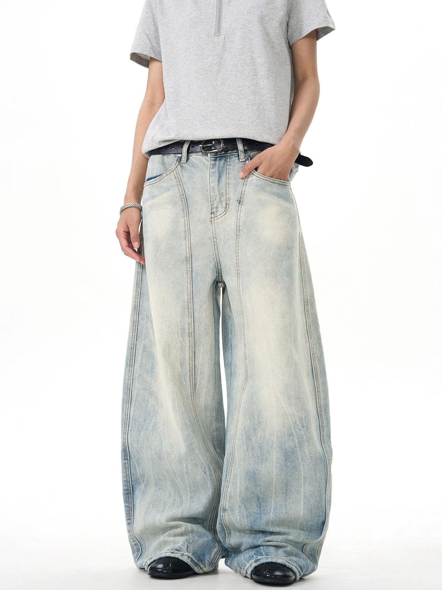 Baggy-style vintage denim