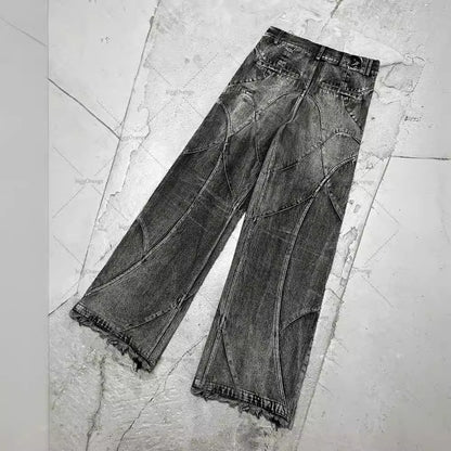 Y2K Retro Distressed Vintage washed jeans