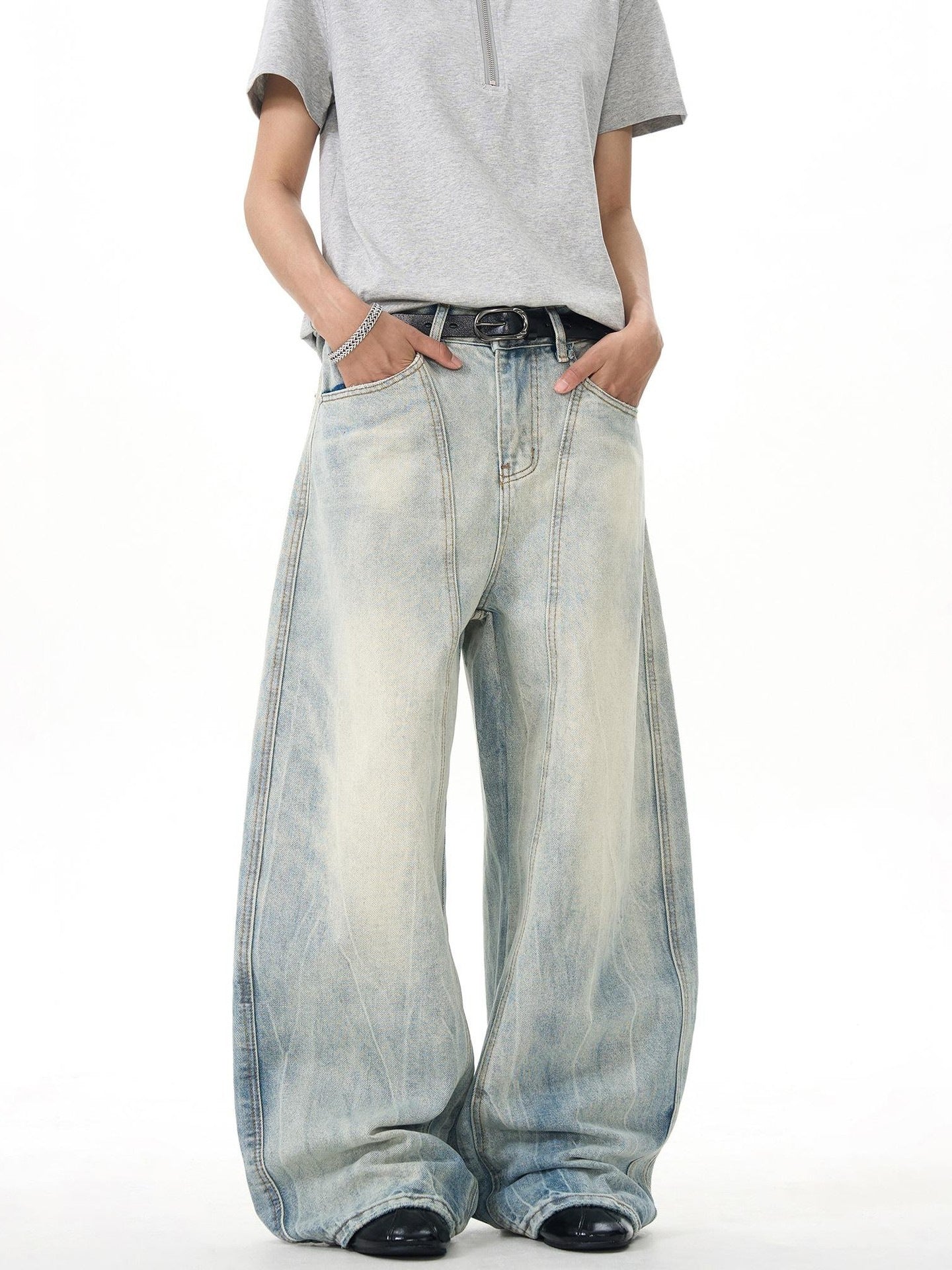Baggy-style vintage denim