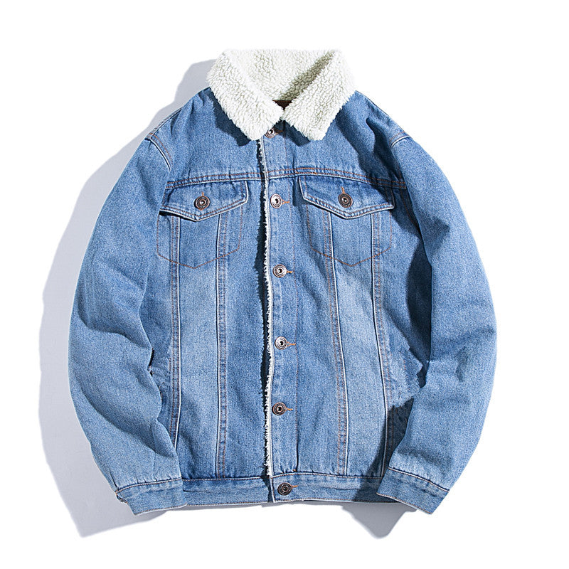 Fibered denim jacket