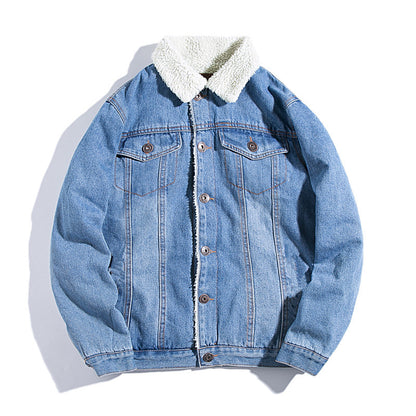 Fibered denim jacket