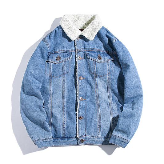 Fibered denim jacket